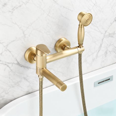 Robinet mitigeur mural baignoire douche cuivre rétro, douchette style téléphone TO, garantie de 5 ans, 42 × 32 × 18 cm, 2 kg – Livraison gratuite