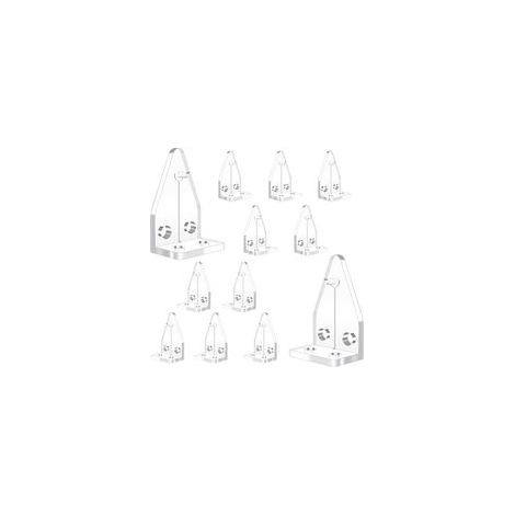 Lot de 12 pinces de fixation en plastique transparent pour fenêtre et stores vénitiens - Accessoires de rechange pour store horizontal