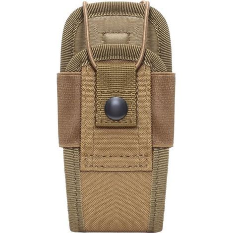 Applicable Support pour radio, étui pour sac de talkie-walkie tactique facile à nettoyer en nylon, porte-radio imperméable pour ceintures jusqu'à 4 pouces de large, kaki foncé, 15 x 5 x 6.5 cm, Classi (1/5)