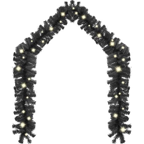 INLIFE Guirlande de Noël avec lumières LED 20 m Noir (1/5)