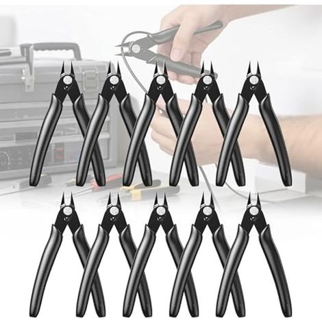 CYRILL – 10 Pièces Pince Coupante Precision: 130mm Petite Diagonale Pinces Coupantes de Côté pour le Modélisme, la Réparation de l'Industrie Électronique (1/5)
