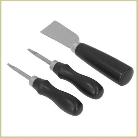 Cocosity Ledermesserset – 2 Größen mit gebogenem Griff und scharfen Stahlklingen – Kurzwarenset (1/5)