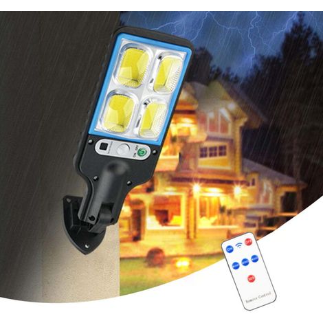 Lampes solaires pour mur Lampes solaires d'extérieur - Lampes solaires à détecteur de mouvement IP65 - 3 modes - avec télécommande pour clôture