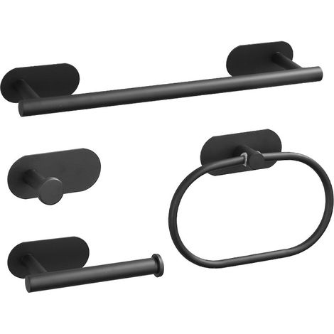 Badezimmer-Accessoires-Set aus Edelstahl: Handtuchring, Handtuchhalter, Handtuchstange, Badehandtuchhalter und Toilettenpapierhalter