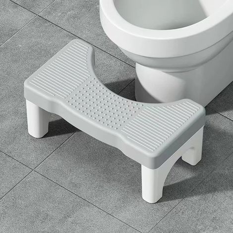 Tabouret de toilettes pour adultes de dix huit centimetres avec pieds antidérapants pour personnes agées et enfants securise