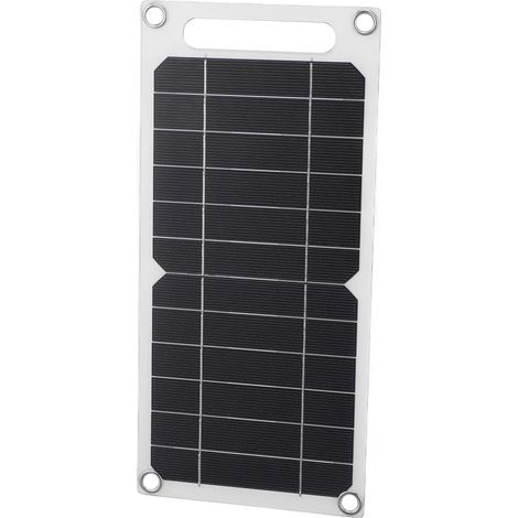 Panneau Solaire 6W 6V Silicium Monocristallin Étanche Sortie USB DC Type C Chargeur Solaire pour Camping Voyage Extérieur (1/5)