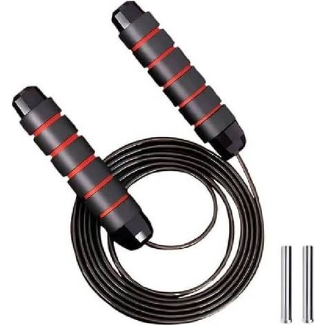 Springseil mit Gewichtsstange – Sport-Springseil – Springseil für Erwachsene – Box-Springseil – Ideal zum Seilspringen – Geeignet für Erwachsene – Länge leicht verstellbar