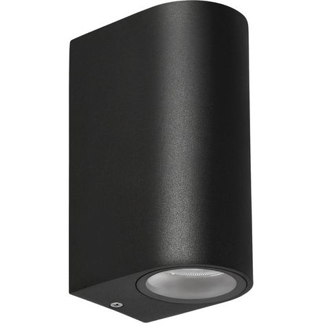 Applique esterna nera arrotondata 2xGU10 35W IP44 Candellux