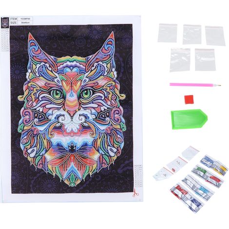 Rhinestone Painting Luminous Color Animal Pattern DIY Home Wall Decoration Picture (1/5)