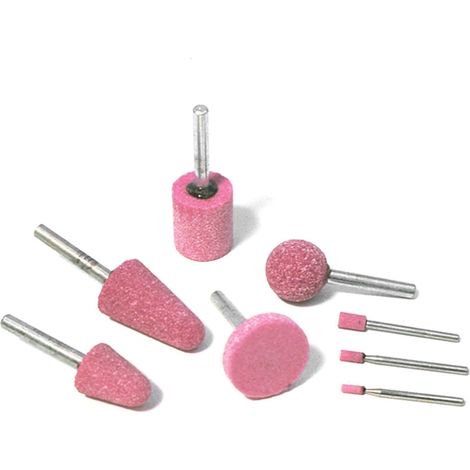 Mole coniche vetrificate rosa per sgrossare e smerigliare D.30x40x6 Rosver 25pz