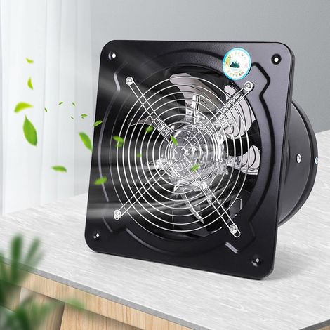 Ventilador de baño 180 mm Extractor metálico Ventilador de tubo Extractor de pared Ventilador axial 220 V para baño, cocina, aseo