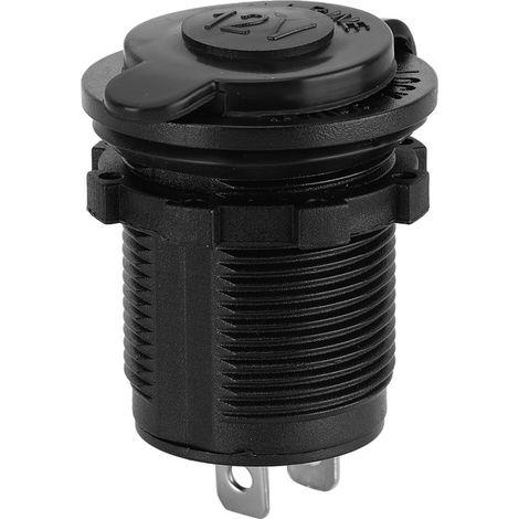 Prise allume-cigare 12 V/24 V en ABS pour voiture et moto avec couvercle étanche (1/5)