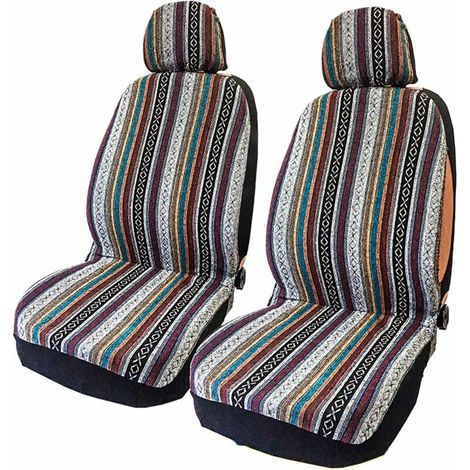 4 pezzi/set di protezioni per sedili auto, copertura universale per sedile anteriore, fodera per cuscino del sedile a secchiello anteriore, colorato resistente all'usura Baja copri sedili (1/4)