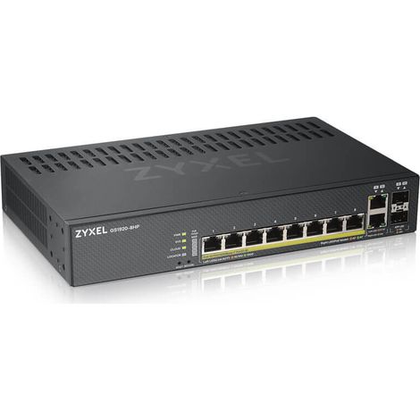 Zyxel GS1920-8HPV2 Switch di Rete Gestito 8 Porte Gigabit Ethernet PoE Nero (1/4)