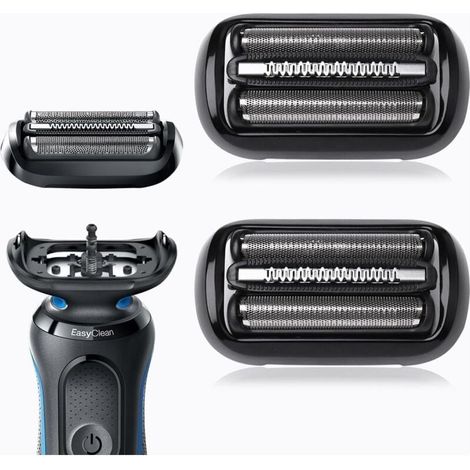 Tête de Rasoir Braun Series 5 53B – 2 Têtes Acier Inoxydable Rasage de Près – Compatible 5020cs à 6090cc (1/4)