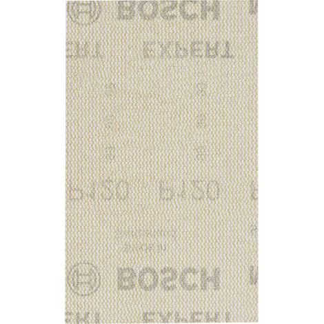 Bosch – Feuilles abrasives rectangulaires 80x133mm G120 – Fixation velcro – Pour ponçage bois et peinture – 2608900736