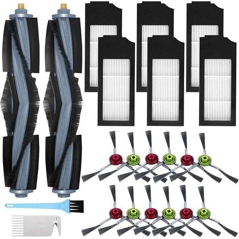 Accessories for Ecovacs Deebot X1 Omni / X1 e Omni / X1 Turbo / X1 / X1 Plus Vacuum Cleaner, 2 Main Brushes, 12 Side Brushes (1/4)