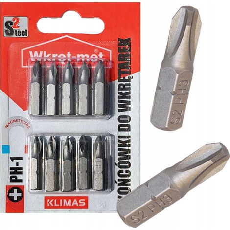 Embouts de visseuse PH1 - 25 mm - 10 pièces - Haute qualité - Précision assurée (1/5)