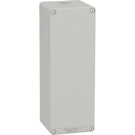 Leerer grauer Schneider-Karton ohne Löcher - widerstandsfähiges Material, Maße 30x20x10 cm.