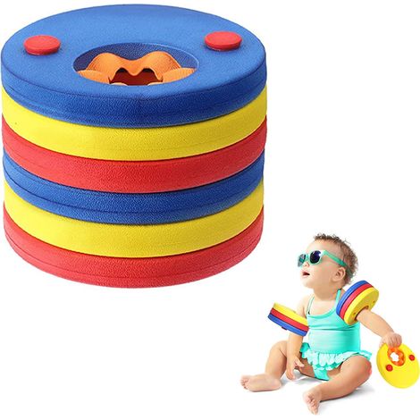 Lot de 6 brassards en mousse EVA, légers, style hydrofoil, pour piscine enfant (1/5)