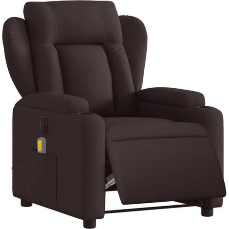 Elektrischer Relaxsessel mit Massagefunktion und Liegefunktion, dunkelbraun (1/5)