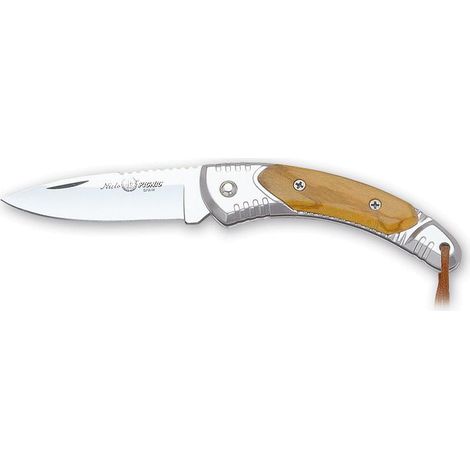 Navaja Picnic 087 Miguel Nieto de 14 cms, con hoja de acero de 6 cms y mango de Cromo duro y madera natural de olivo