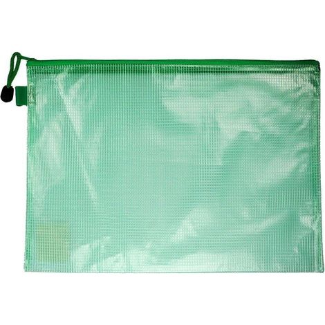Cartella orizzontale verde formato A5 con cerniera
