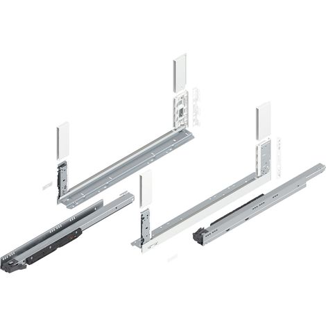 Blum Legrabox free H C Schubladenschienen Set 1 Paar, 70kg 650mm Tip On Vollauszug, seidenweiß