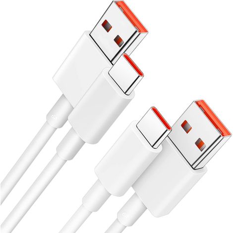 120W 2m 2Pack 6A Câble USB C Charge Rapide pour Xiaomi 17T/15T/14T/13T Pro (1/5)