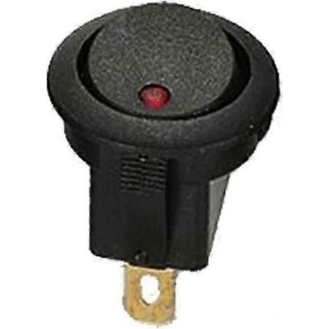 Lot de 5 interrupteurs à bascule ronds 12 V étanches avec point lumineux LED, pour voiture. Accessoires auto. (1/5)