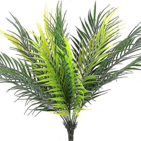 Lot de 2 feuilles artificielles pour arbres tropicaux, fausses feuilles, plantes artificielles, verdure et fleurs pour la maison, la cuisine, les fêtes et la décoration de mariage. (1/5)