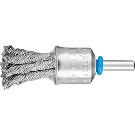 PFERD TOOLS Pinselbürste mit Kunststoffschutz gezopft PBG Ø19 mm Schaft-Ø6 mm Edelstahl-Draht-Ø0,60 10 Stk
