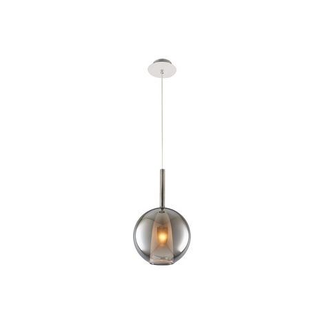 WellHome Lámpara de techo, metal, cromado, colección Bled, 25x25x120, casquillo 1 x E14 40 W