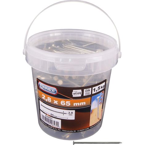 Connex B30051 Clous/Pointes tete fraisee galvanises 2,8 x 65 mm 1,5 kg (1/3)
