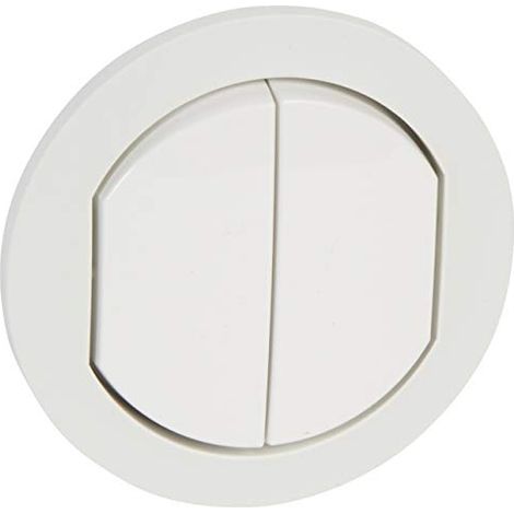 Legrand 067802 Céliane-Doppelblende IP44 für die Artikelnummern 067001 oder 067031 – Weiß