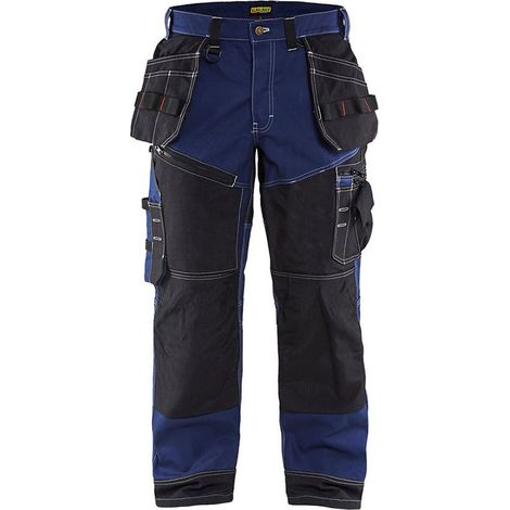 Pantalon de travail coton croisé X1500 BLAKLADER 1500 - Bleu foncé / Noir - 46 - Jambes standards (1/5)