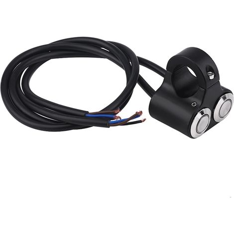Commutateur de guidon de moto 7/8 pouce avec LED bleue, boîtier de commande résistant aux intempéries 5,5 x 5 x 3,8 cm (1/5)