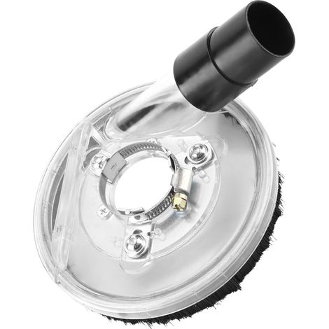Staubdichte Trockenschleifhaube 80-125 mm, transparente Abdeckung für Winkelschleifer und Handschleifer, universeller Staubabscheider. (1/5)