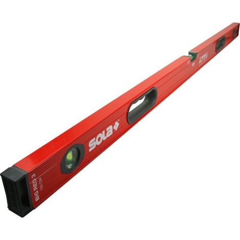 Sola Big Red 3 Wasserwaage 120cm mit 2 Griffen rot pulverbeschichtet Aluminium (1/5)