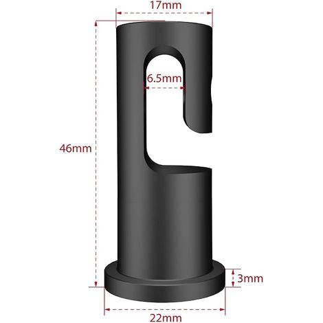 Support de Câbles pour Plafond/Mur , Noir, Plastique ABS  Décentrateurs de Presse-étoupe et Serre-câbles en 'J' - Décalage de Spot Encastré, Fixation , Projets DIY (1/4)