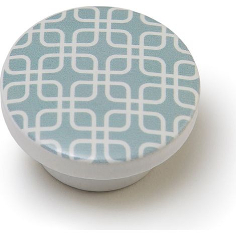 Pomo de madera con acabado gris, dimensiones: 38x38x22mm Ø: 38mm -