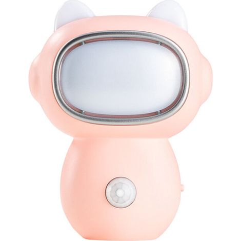 Veilleuse robot créative à induction corporelle rechargeable, pour chambre et couloir, rose – DELKEVIC (1/5)