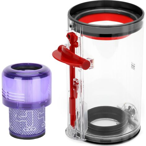 Transparenter Staubsammeltopf für Dyson V11 V15 SV14 SV15 SV22 Staubbehälter, Enthält HEPA-Filter, für Dyson Staubsauger Zubehör Ersatzteile Aufsatz, Staubsaugereimer für Dyson Staubsauger Ersatzteile (1/5)