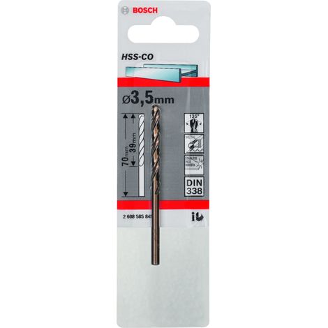 Broca para metal HSS-Co DIN 338 (35 x 39 x 70 mm)  BOSCH 2608585845