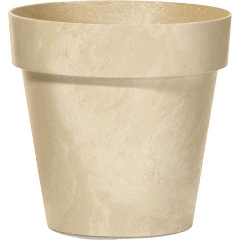 Maceta CUBE BETON EFFECT 0,6L., dimensiones (mm) 110x110x97, color Crema (1/5)