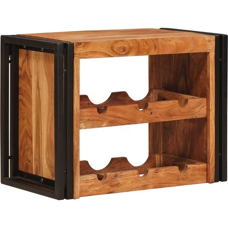 Weinregal Braun 60 x 45 x 33 cm Massivholz Akazie