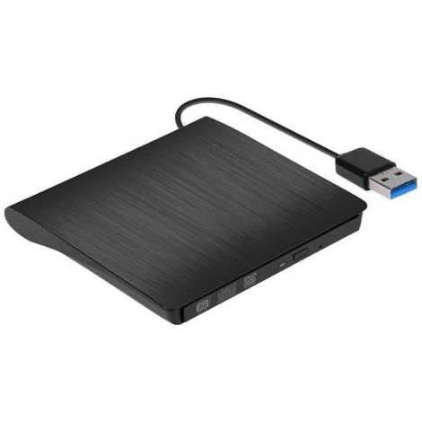 Masterizzatore DVD-RW Esterno USB 3.0 Ultra Slim Portatile Player e Writer Lettore DVD Plug & Play per PC