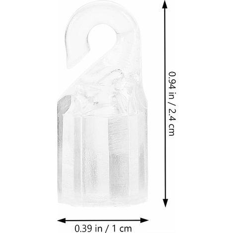 In-stock vertical Venetian blind rod hooks, replaceable transparent curtain rod hooks, suitable for home and office use (15 pieces) (1/5)