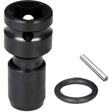 Adaptateur Carré 1/2 Pouces Vers Femelle Hexagonale 1/4 Pouces - Pour Clés à Chocs Électriques et Pneumatiques - 1 Pièce (1/5)