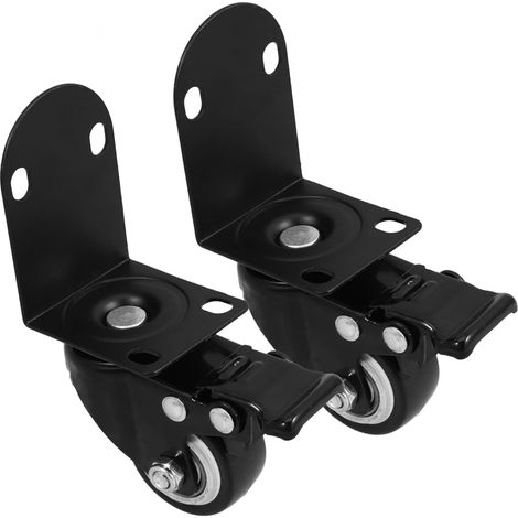 de 2 roulettes pour meubles roues pivotantes en plastique (1/5)